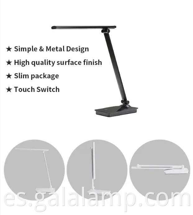 Foldable USB Charging, Desk Lamp with Dimmer Switch